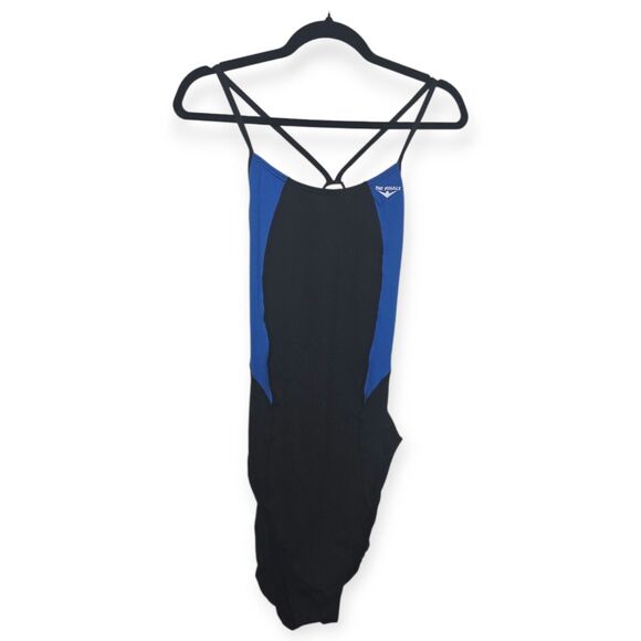 NWT The Finals Women's Size 40 / XL Surf Splice Swanback One Piece Swimsuit Blue - Picture 3 of 7